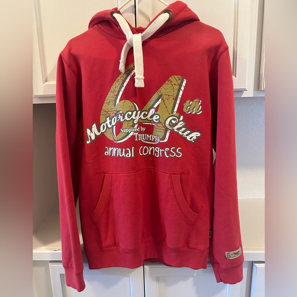 Triumph Motorcycle Pullover Hoodie Size Small Men’s - Picture 7 of 7